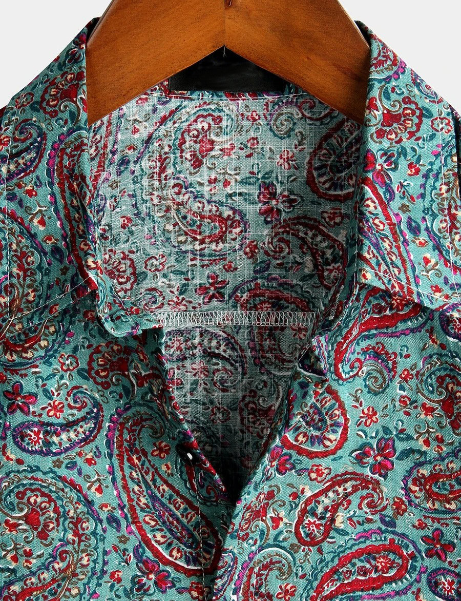 70s Vintage Paisley Shirt