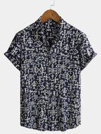 Navy Geometric Tribal Shirt