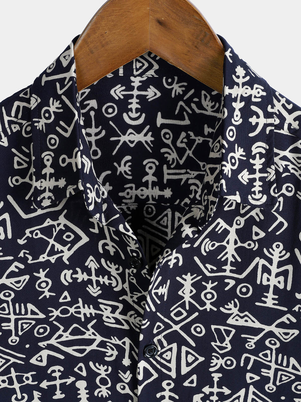 Navy Geometric Tribal Shirt