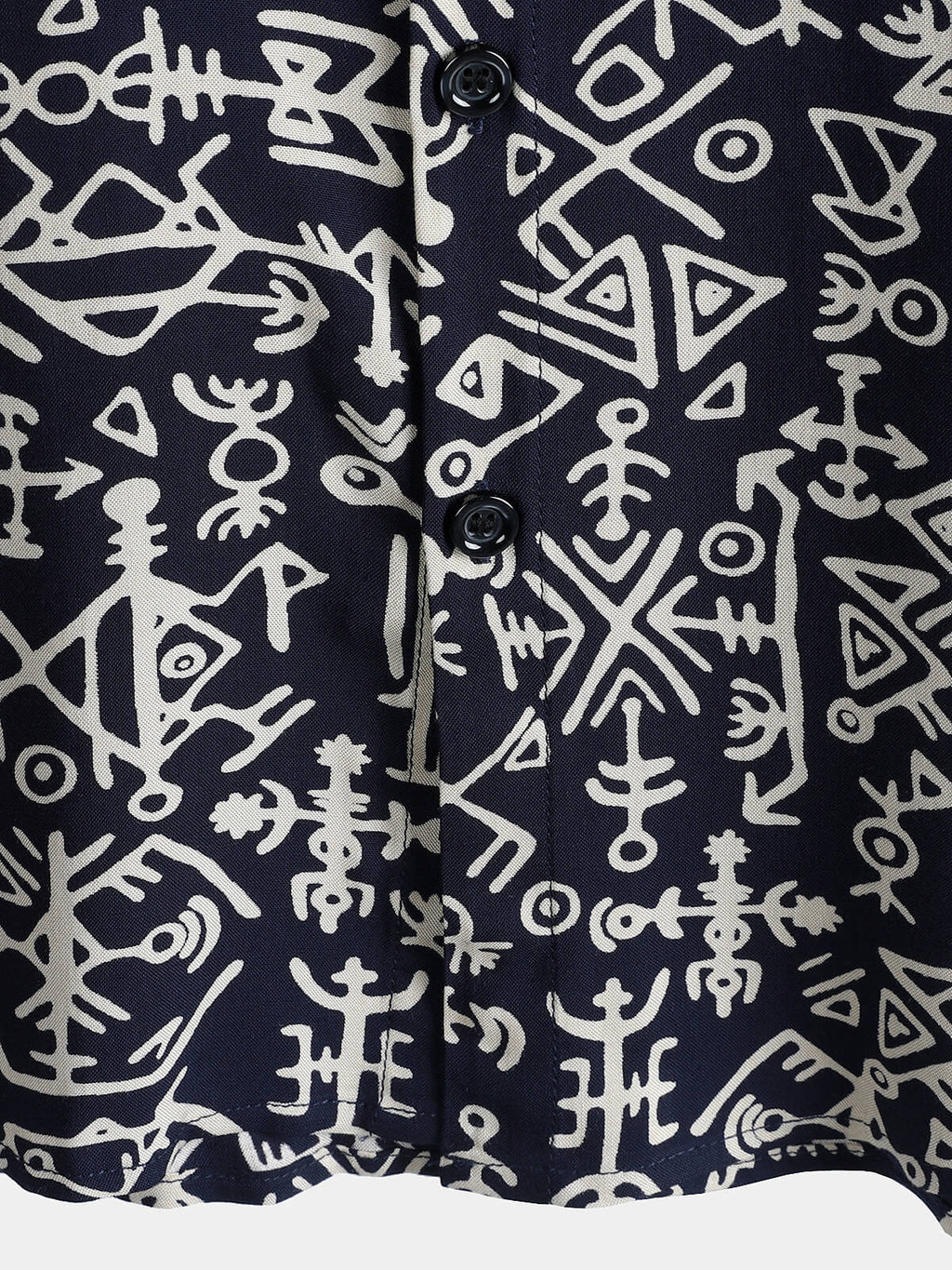 Navy Geometric Tribal Shirt