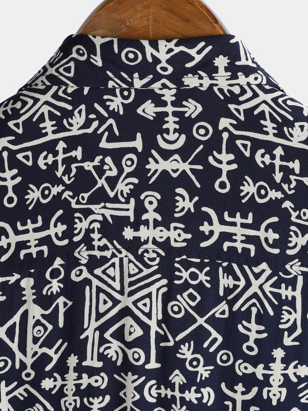 Navy Geometric Tribal Shirt