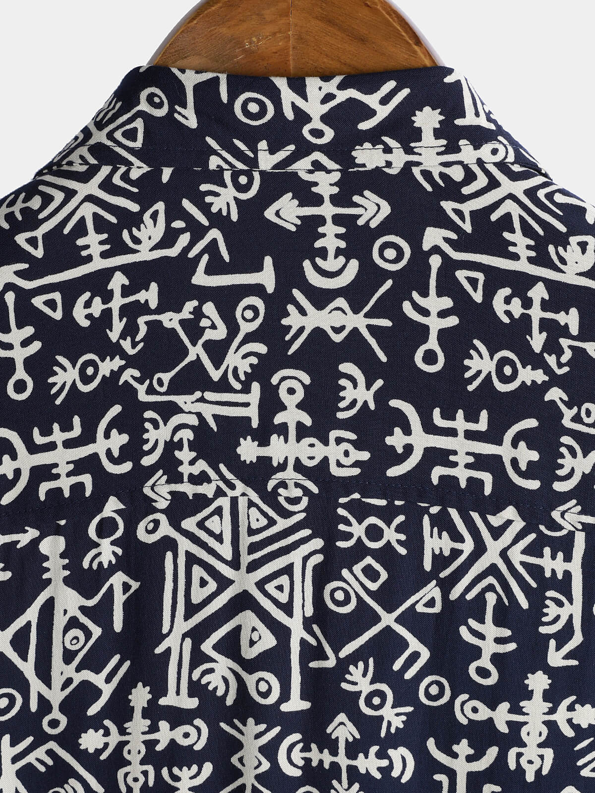 Navy Geometric Tribal Shirt