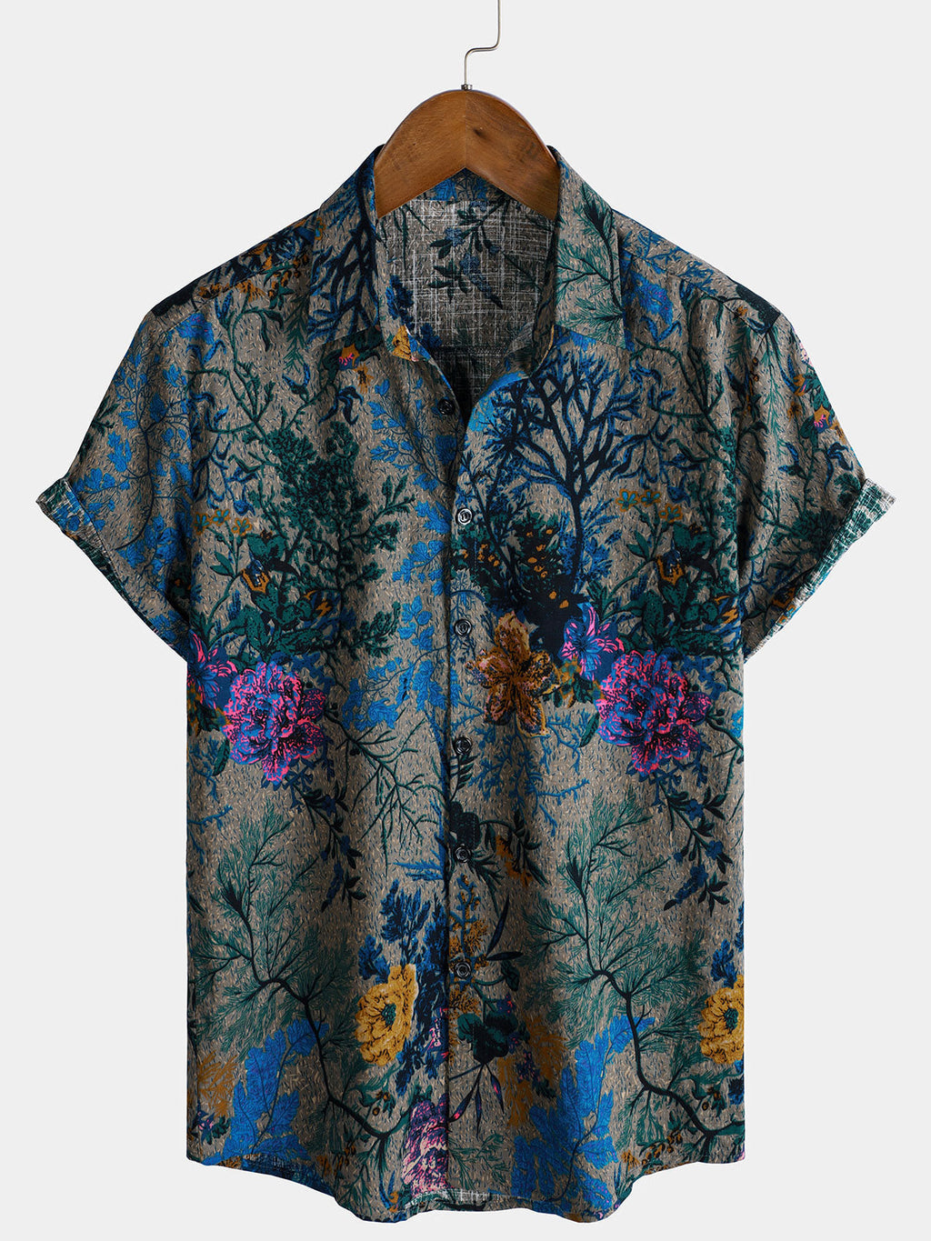 Watercolor Leaf Resort Shirt