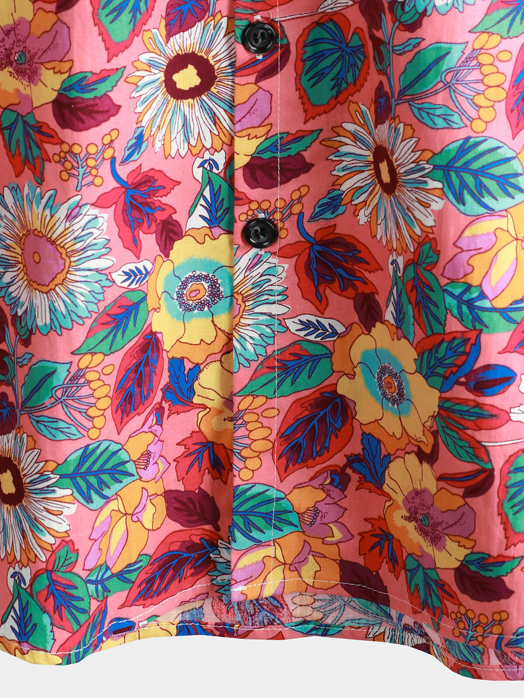 Pink Cotton Hawaiian Shirt