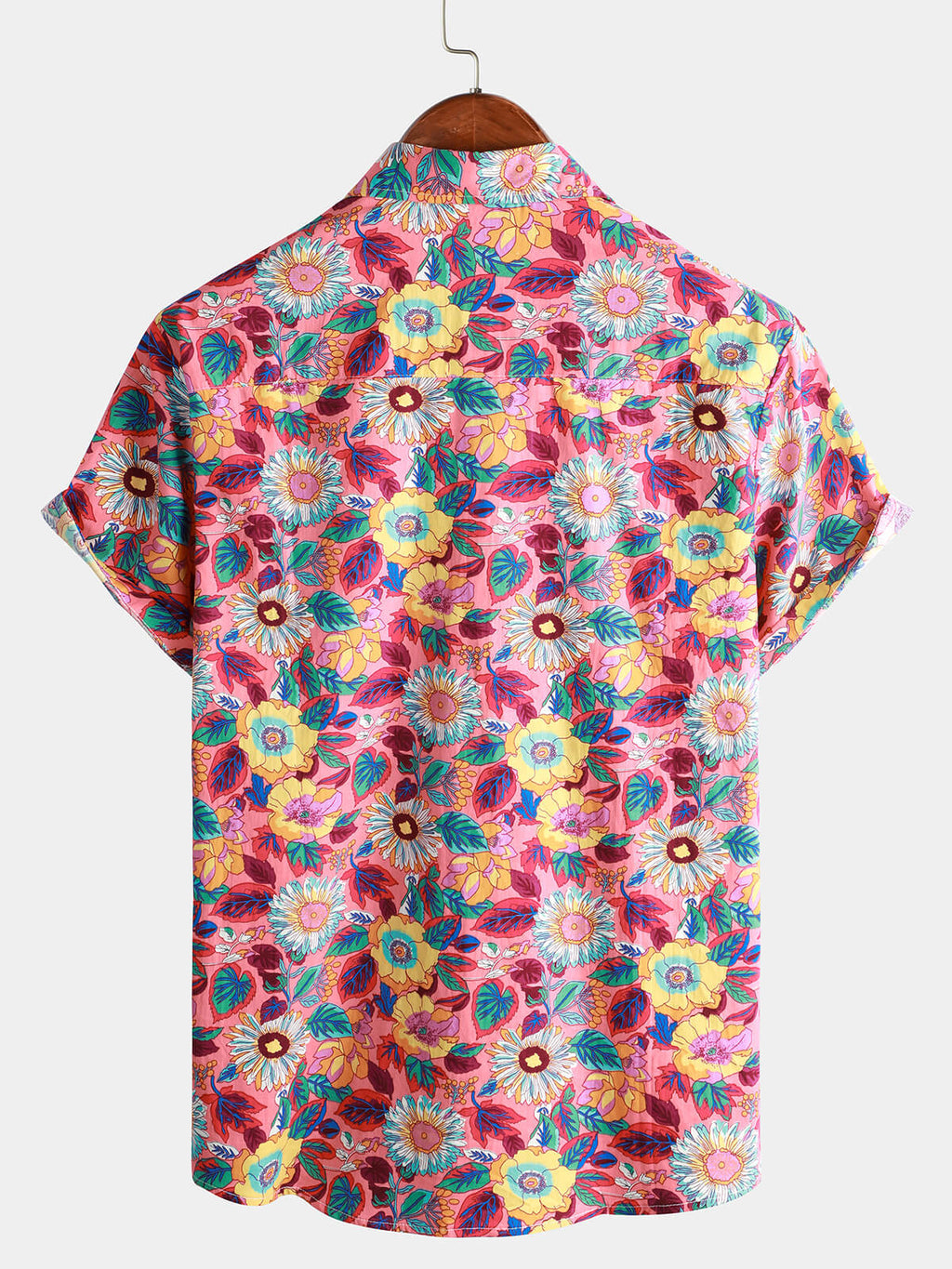 Pink Cotton Hawaiian Shirt