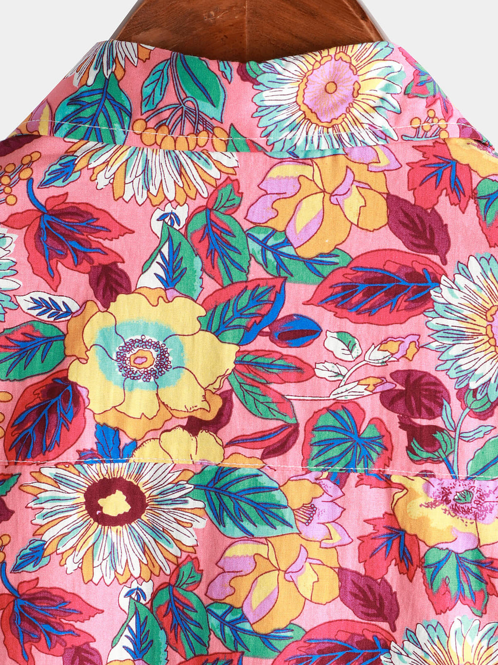 Pink Cotton Hawaiian Shirt