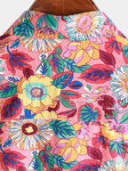 Pink Cotton Hawaiian Shirt