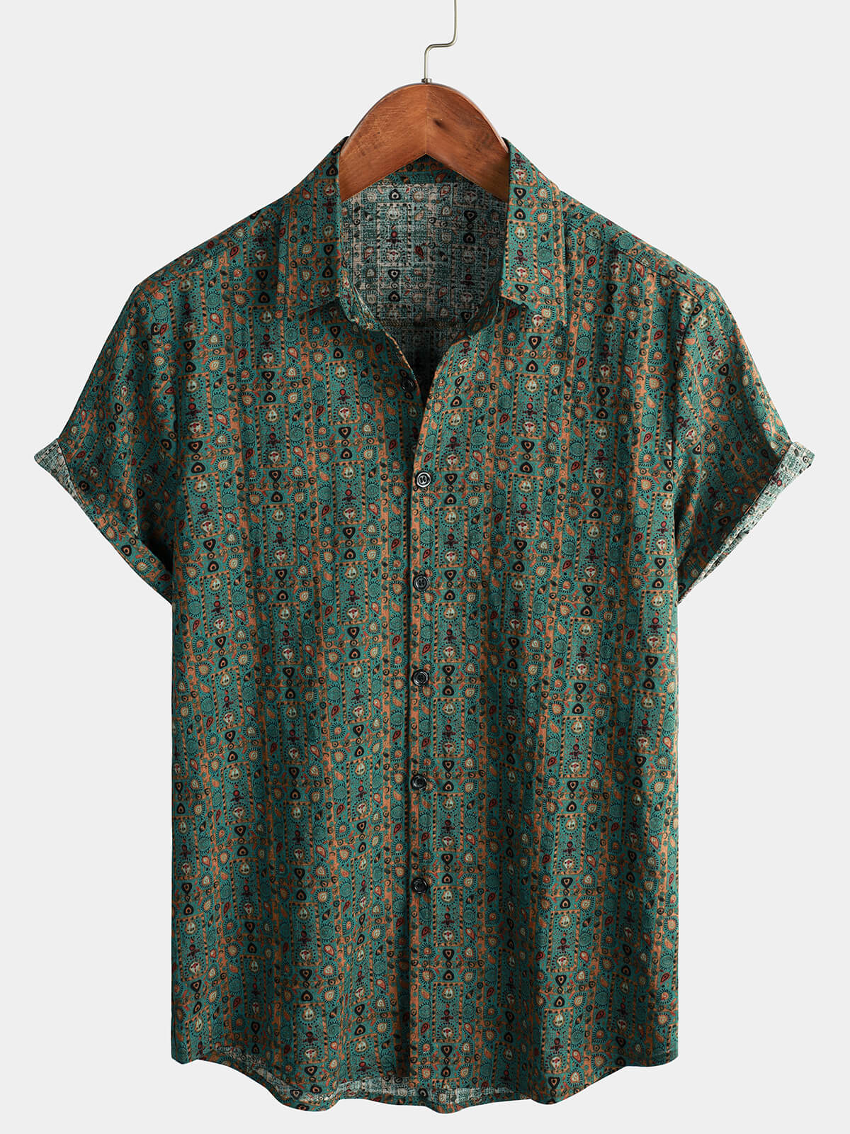 Green Boho Tribal Shirt