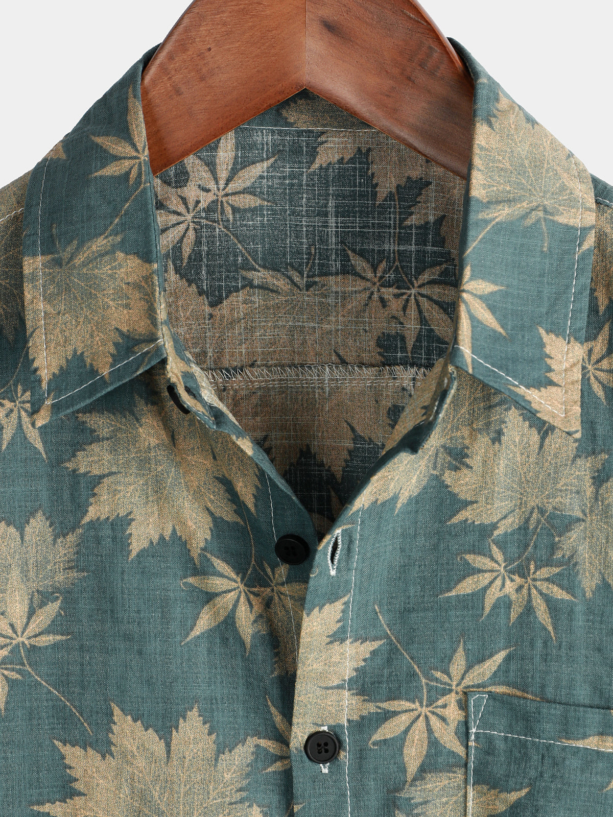 Maple Leaf Summer Pocket Short Sleeve Shirt