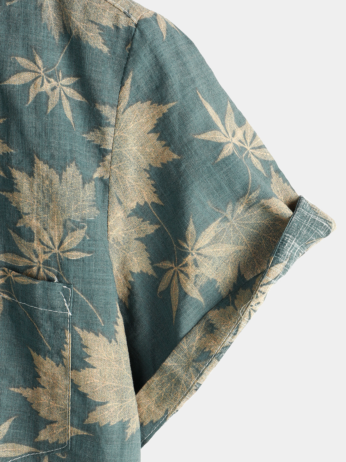Maple Leaf Summer Pocket Short Sleeve Shirt