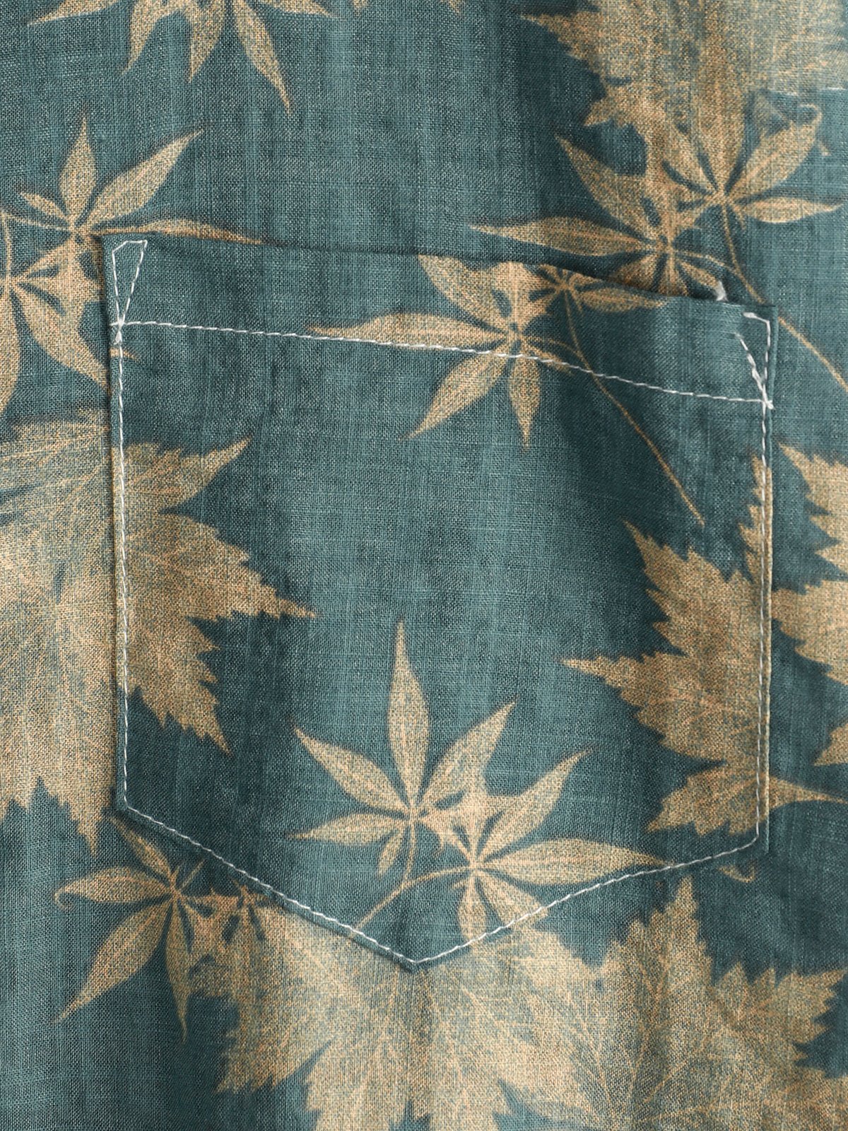 Maple Leaf Summer Pocket Short Sleeve Shirt