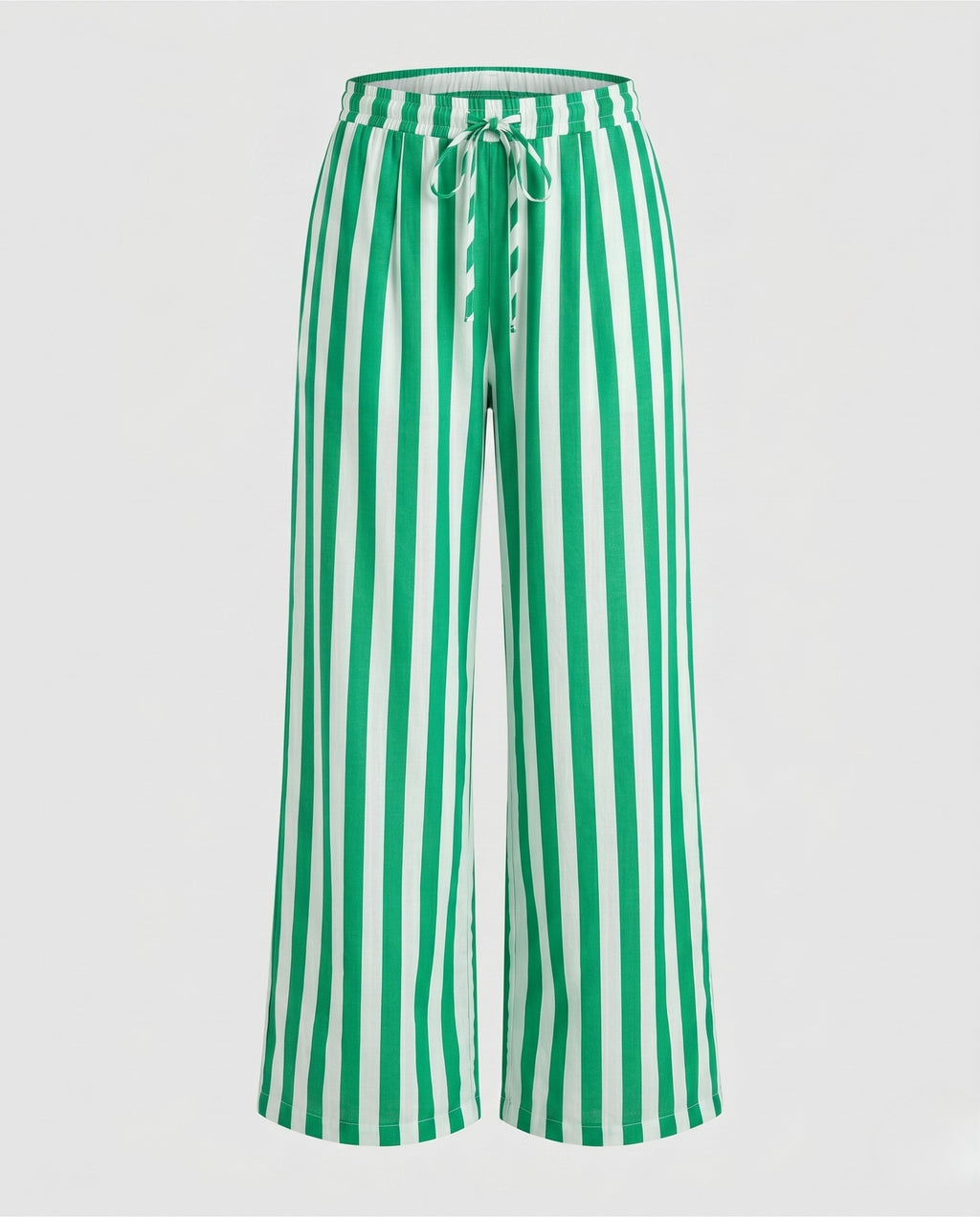 Wide-Leg Striped Trousers