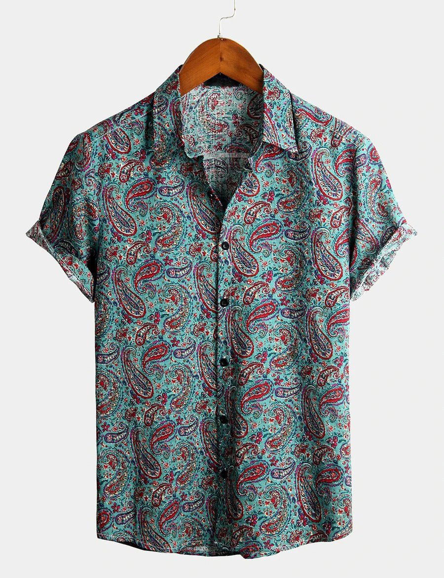 70s Vintage Paisley Shirt