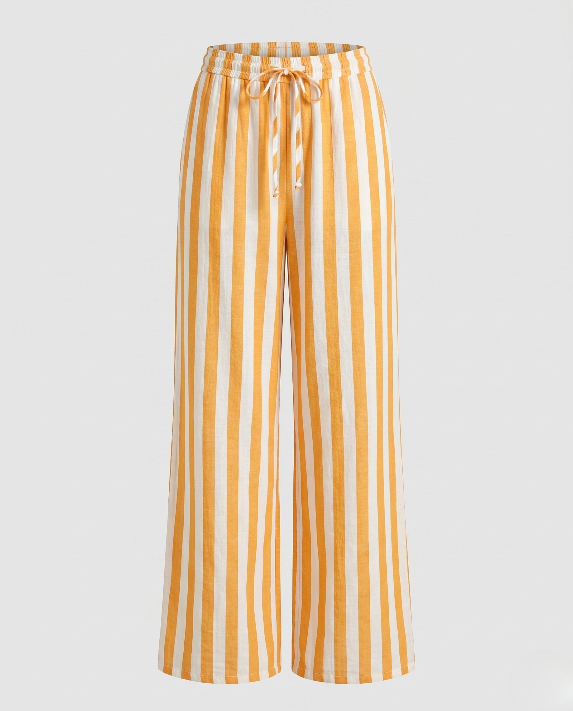 Wide-Leg Striped Trousers