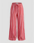 Wide-Leg Striped Trousers