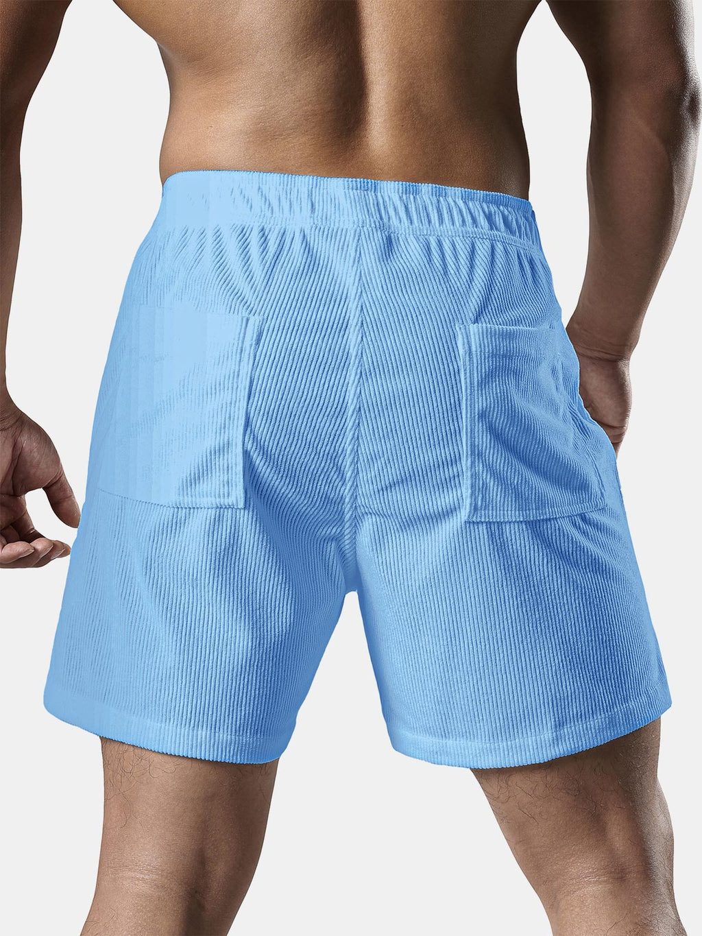 Men's Corduroy Drawstring Pocket Shorts