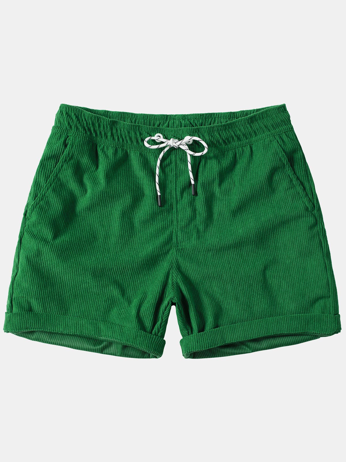 Men's Corduroy Drawstring Pocket Shorts
