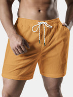 Men's Corduroy Drawstring Pocket Shorts