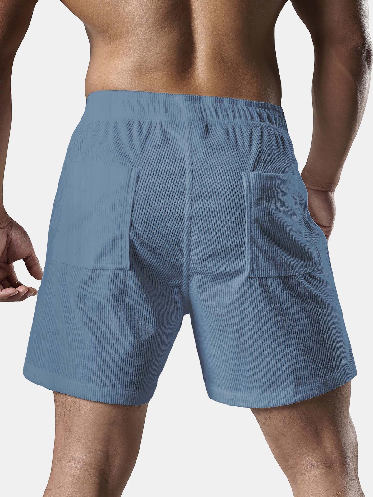 Men's Corduroy Drawstring Pocket Shorts