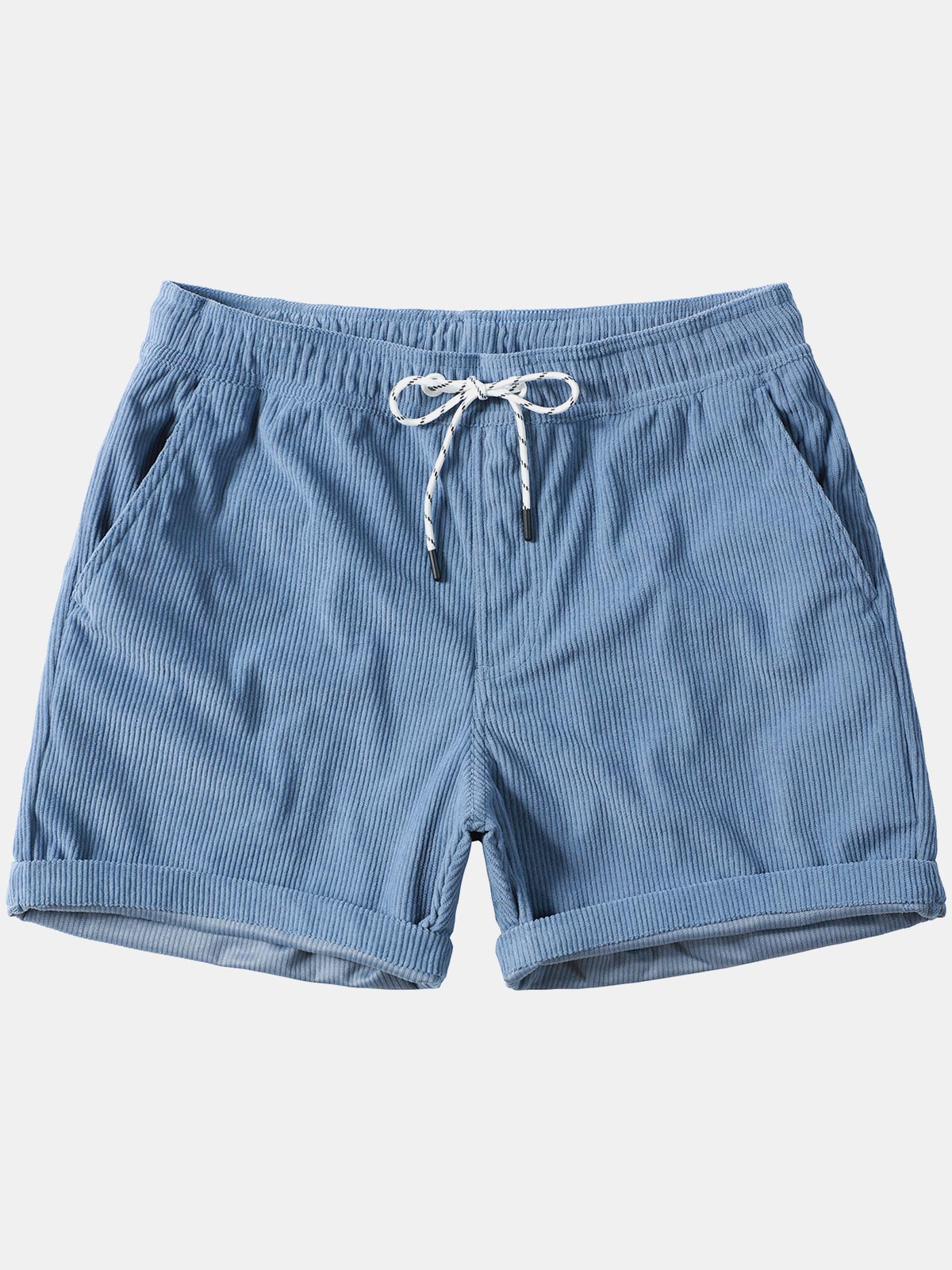 Men's Corduroy Drawstring Pocket Shorts