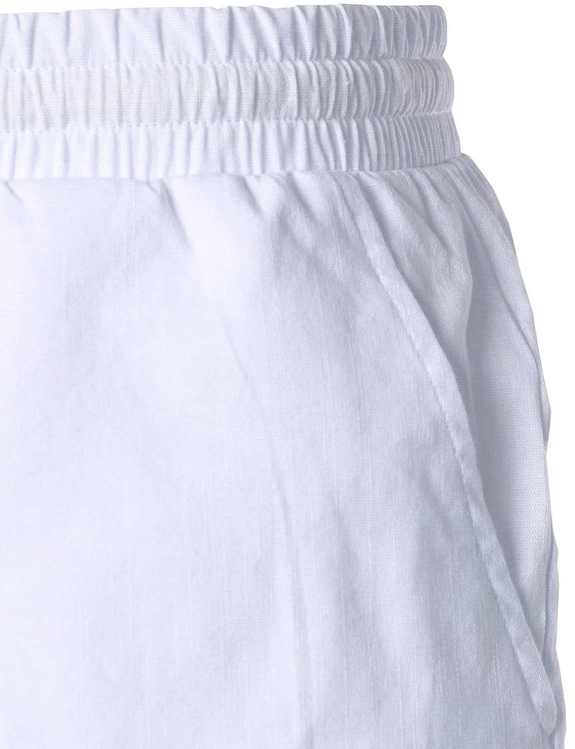 Men's Solid Breathable Cotton Linen Shorts