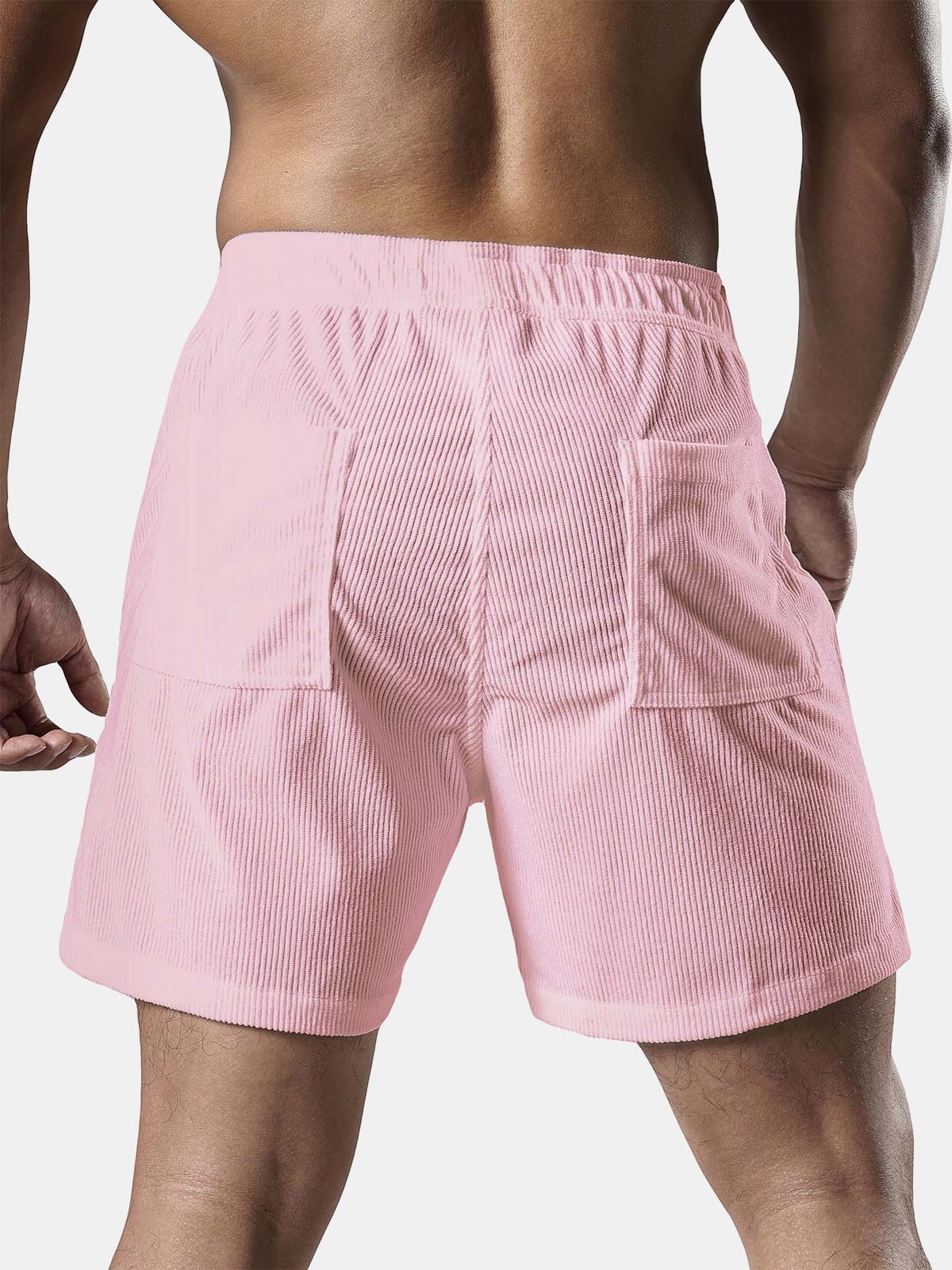 Men's Corduroy Drawstring Pocket Shorts