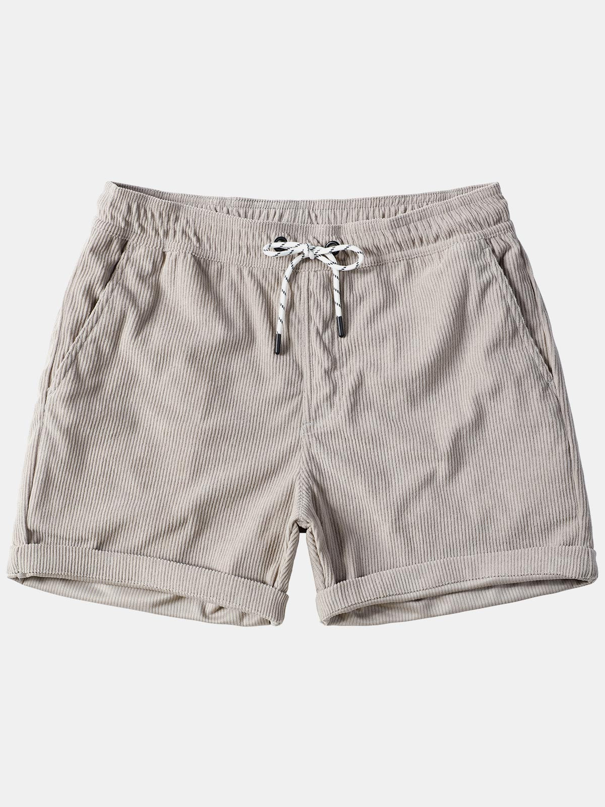 Men's Corduroy Drawstring Pocket Shorts