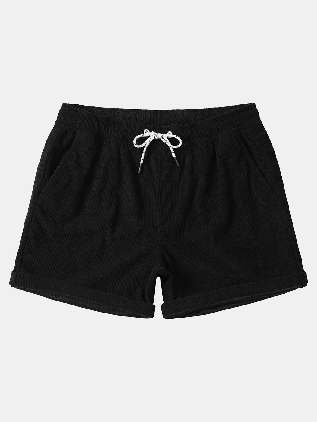 Men's Corduroy Drawstring Pocket Shorts