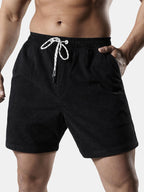 Men's Corduroy Drawstring Pocket Shorts