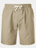 Men's Solid Breathable Cotton Linen Shorts