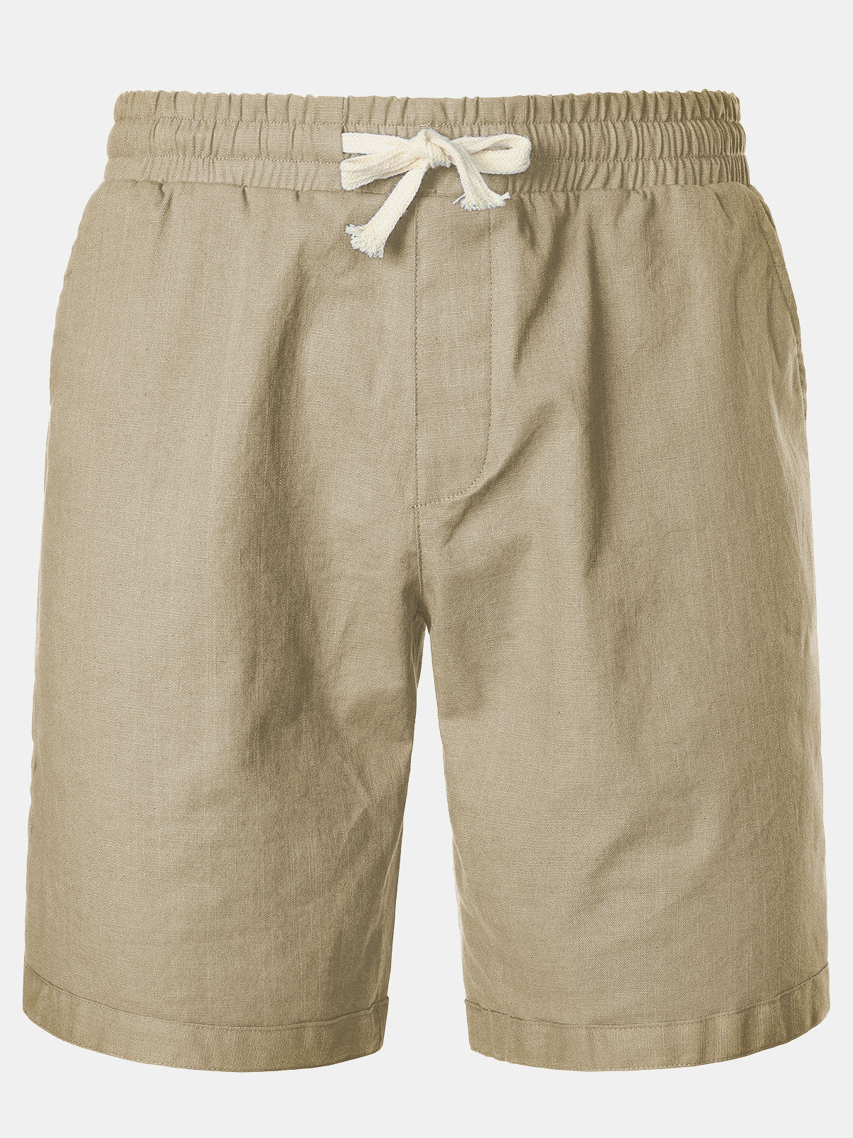 Men's Solid Breathable Cotton Linen Shorts