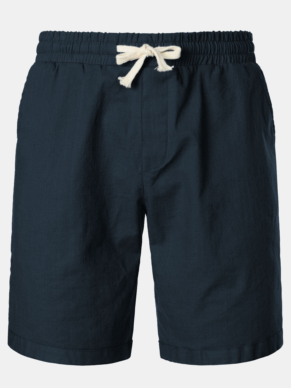 Men's Solid Breathable Cotton Linen Shorts